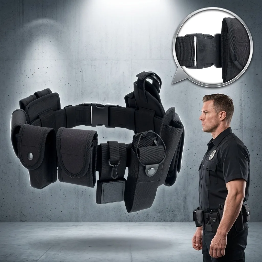 Adjustable Oxford Belt, Practical Belt Set, 10-in-1 Multifunctional Safety Equipment, Ideal for Security Personnel