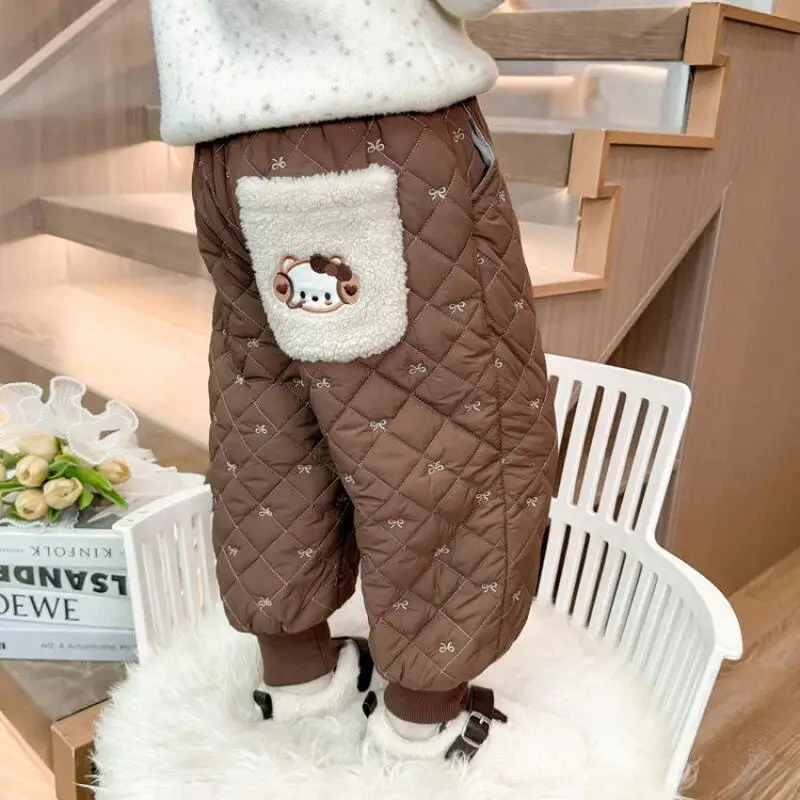 

Sanrio Hello Kitty Winter Pants Girl Thicken Cotton-Padded Trousers Child Keep Warm Kawaii Anime Cartoon Fashion Casual Clothing
