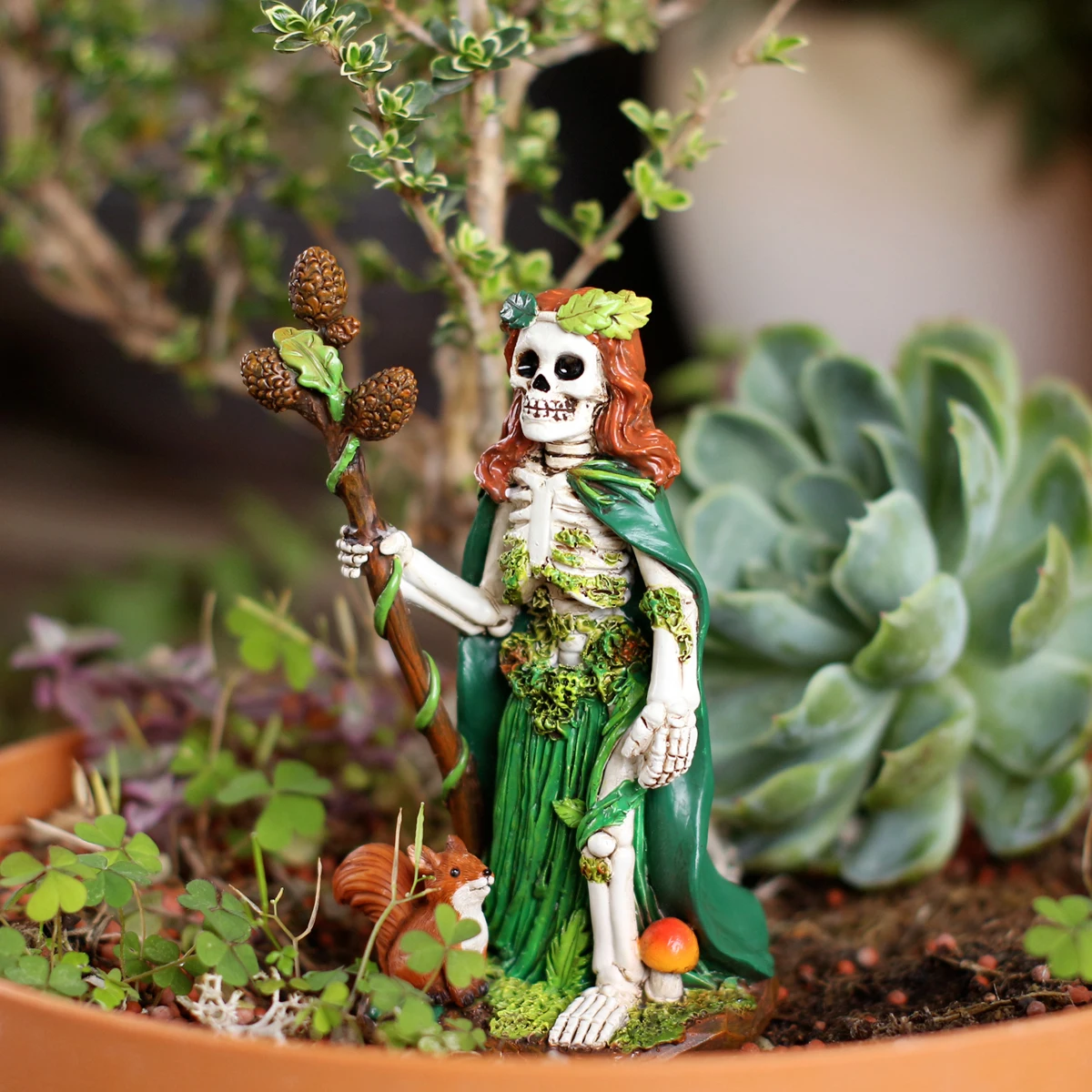 1PC Skeleton Forest Goddess, O - Bonsai Garden Home review and price