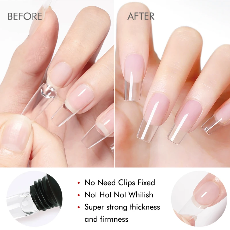 Chunshu Nagels pitzen Kleber Gel UV Falsche Nägel Politur Kleber Dekorationen Multi function für Nagel verlängerung Dec klack klar 15 einweichen