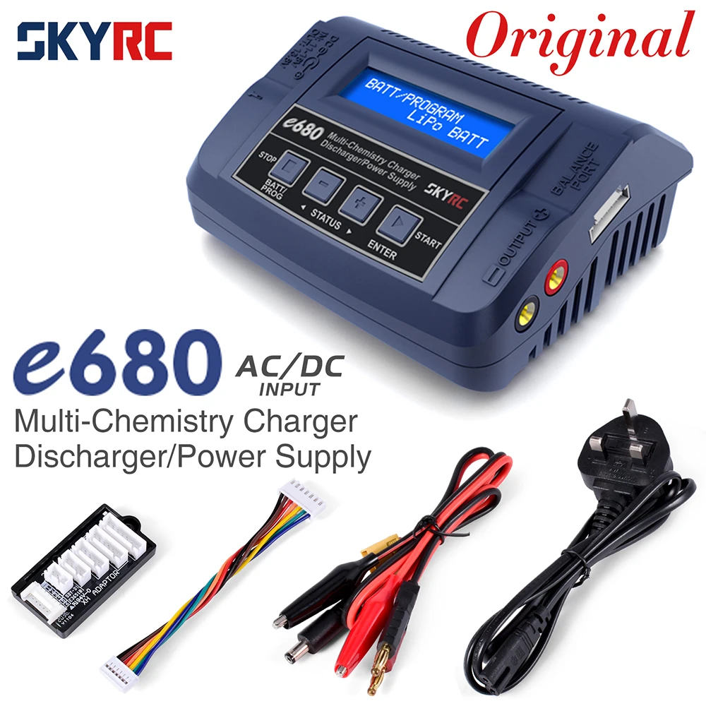 

SKYRC e680 Charger 80W AC/DC Balance Charger Discharger Power Supply for 1-6s LiPo Battery