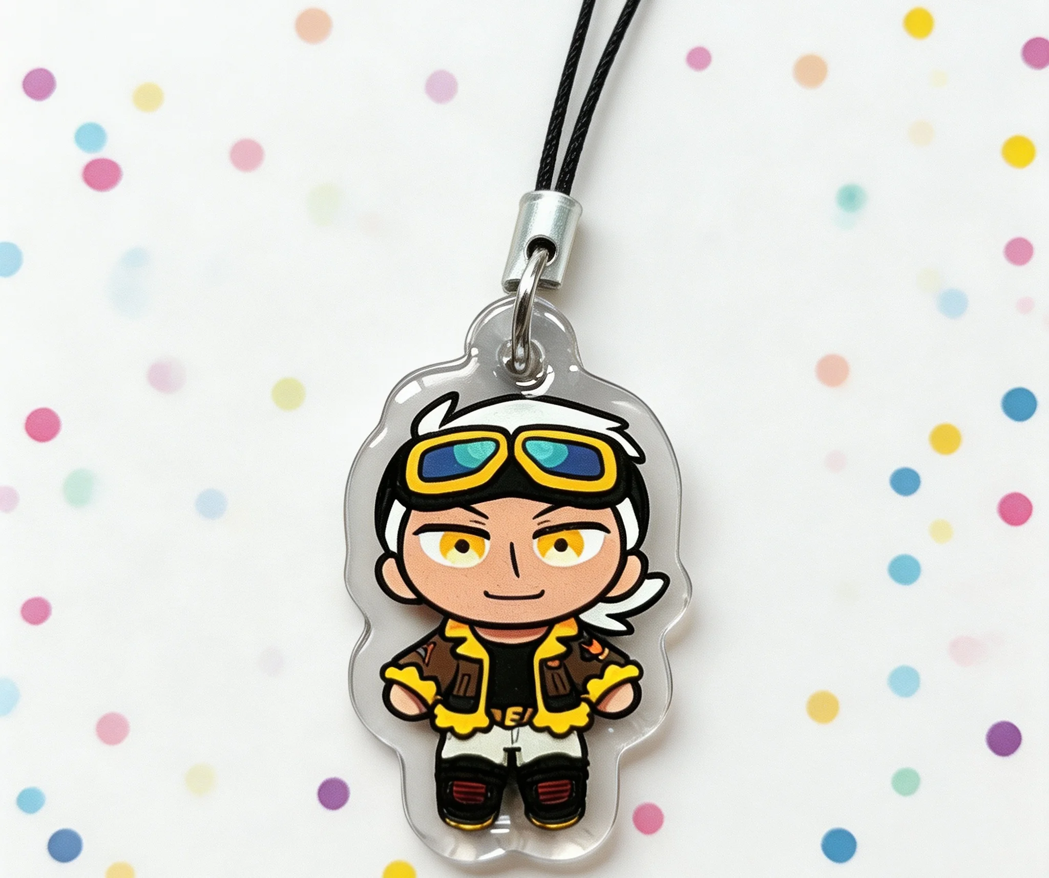 Chibi Cartoon Character Acrylic Phone Charm, Cute Horizons Trainer Q Version Phone Strap Pendant