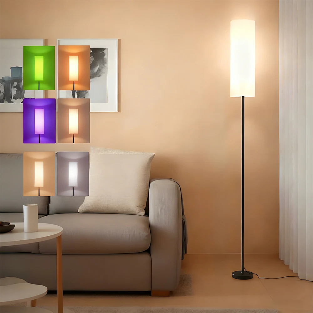 

Умный торшер, меняющий цвет, бесступенчатая регулировка яркости для гостиной, офиса, современные торшеры, минималистичный столб, высокие огни