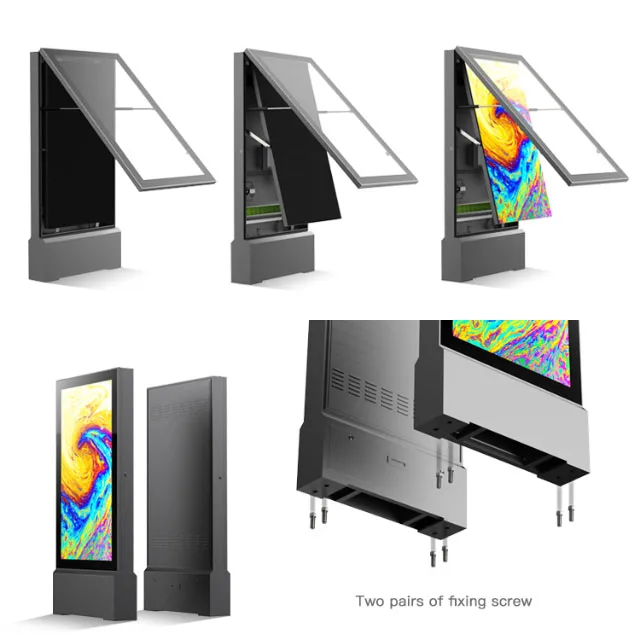 Двусторонний экран дисплея Водонепроницаемый рекламный плеер Открытый плакат с цифровыми вывесками