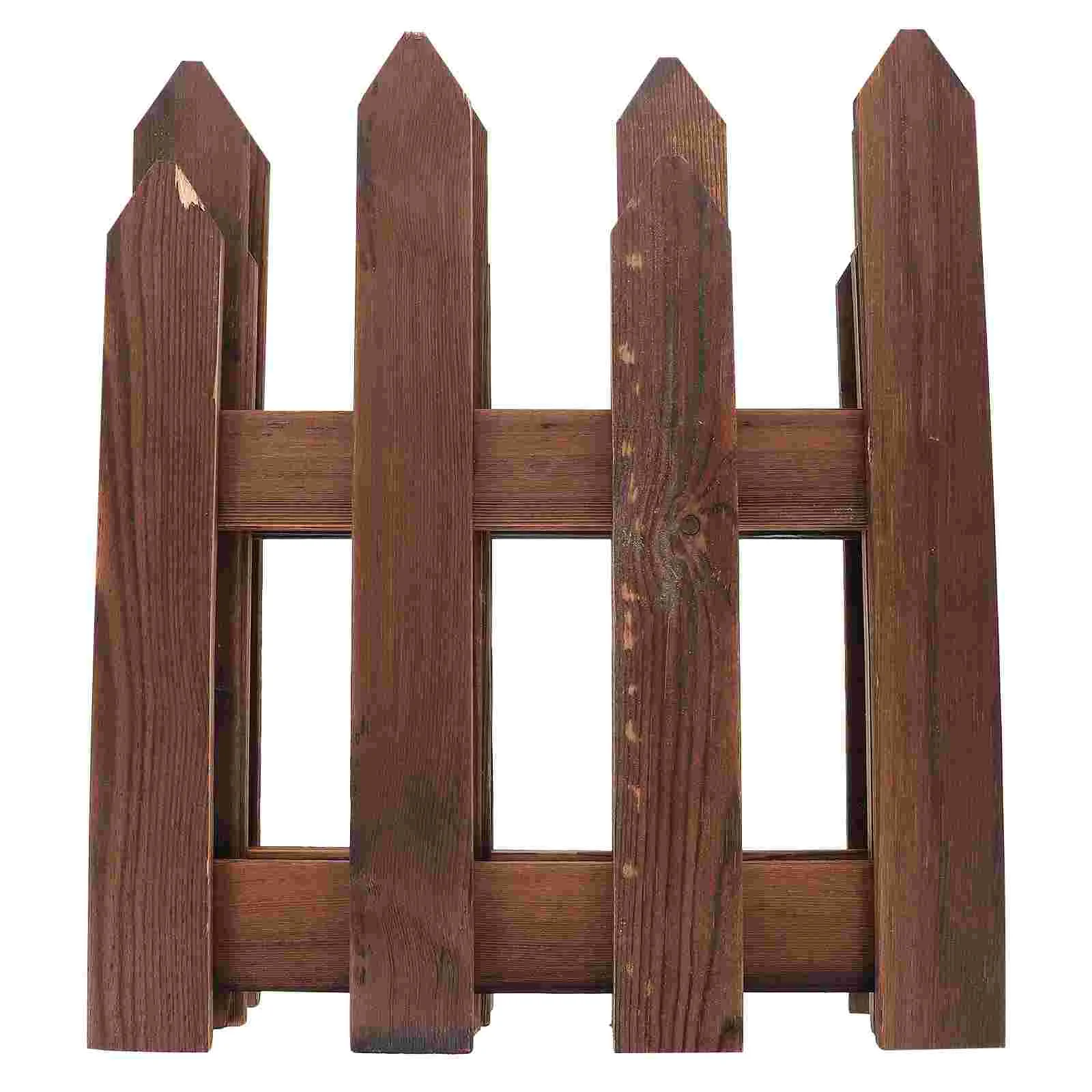 

Decor Christmas Fence Anti-corrosive Wood Decorative Yard Fences for Garden Pastoral Style Wooden Edging