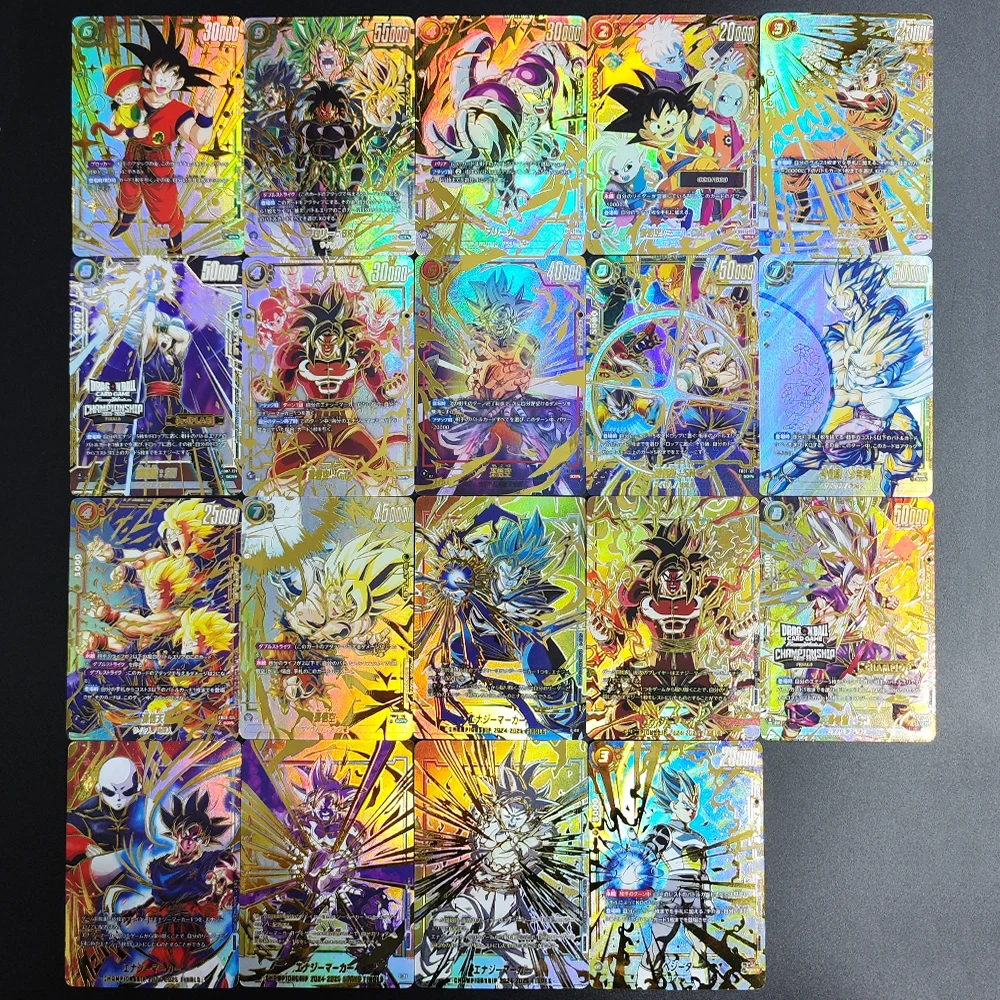 Dragon Ball 19 Piezas Super Card Game Fusion World Tarjetas Holo Texturizadas DIY 2026 JP Goku Vegeta Broly Tarjeta Coleccionable de Intercambio