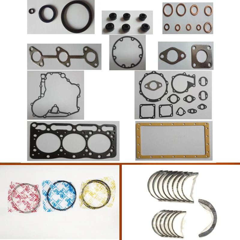 D1105  3D78 complete Engine Full gasket set kit crankshaft connecting rod bearing piston ring for Kubota