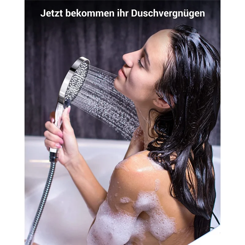 ABLN-1 PCS Water Saving Shower Head Shower Head With Hose, Large Rain Shower Head Pressure Increasing
