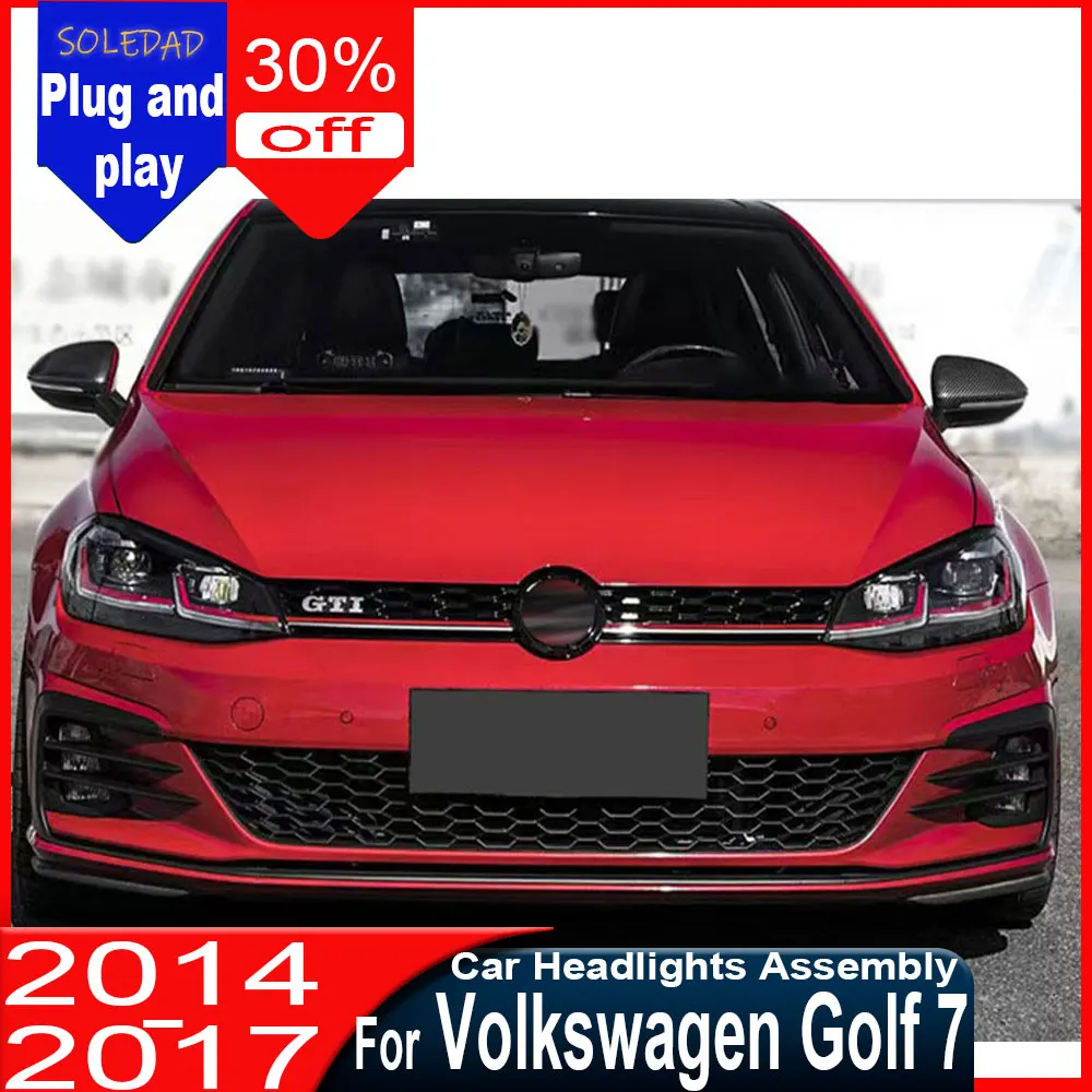 

Фары в сборе для VW GOLF 7/7.5 2013-2020, ксеноновые передние фары с ДХО и указателями поворота, установка Plug and Play
