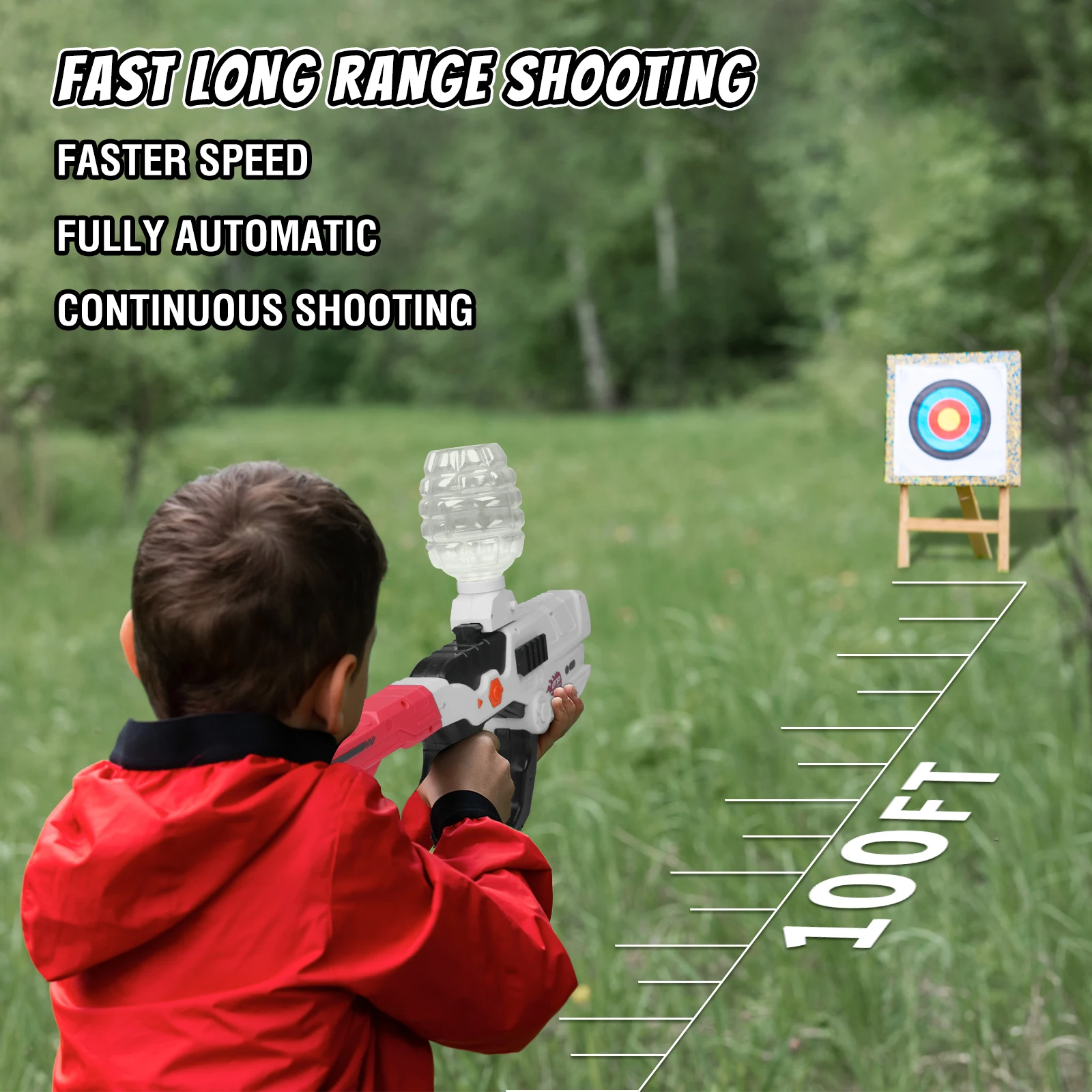 Brinquedos elétricos do blaster da bola do gel, blaster eco-amigável manual/automático da bola do respingo, apropriado para jogos de tiro ao ar livre