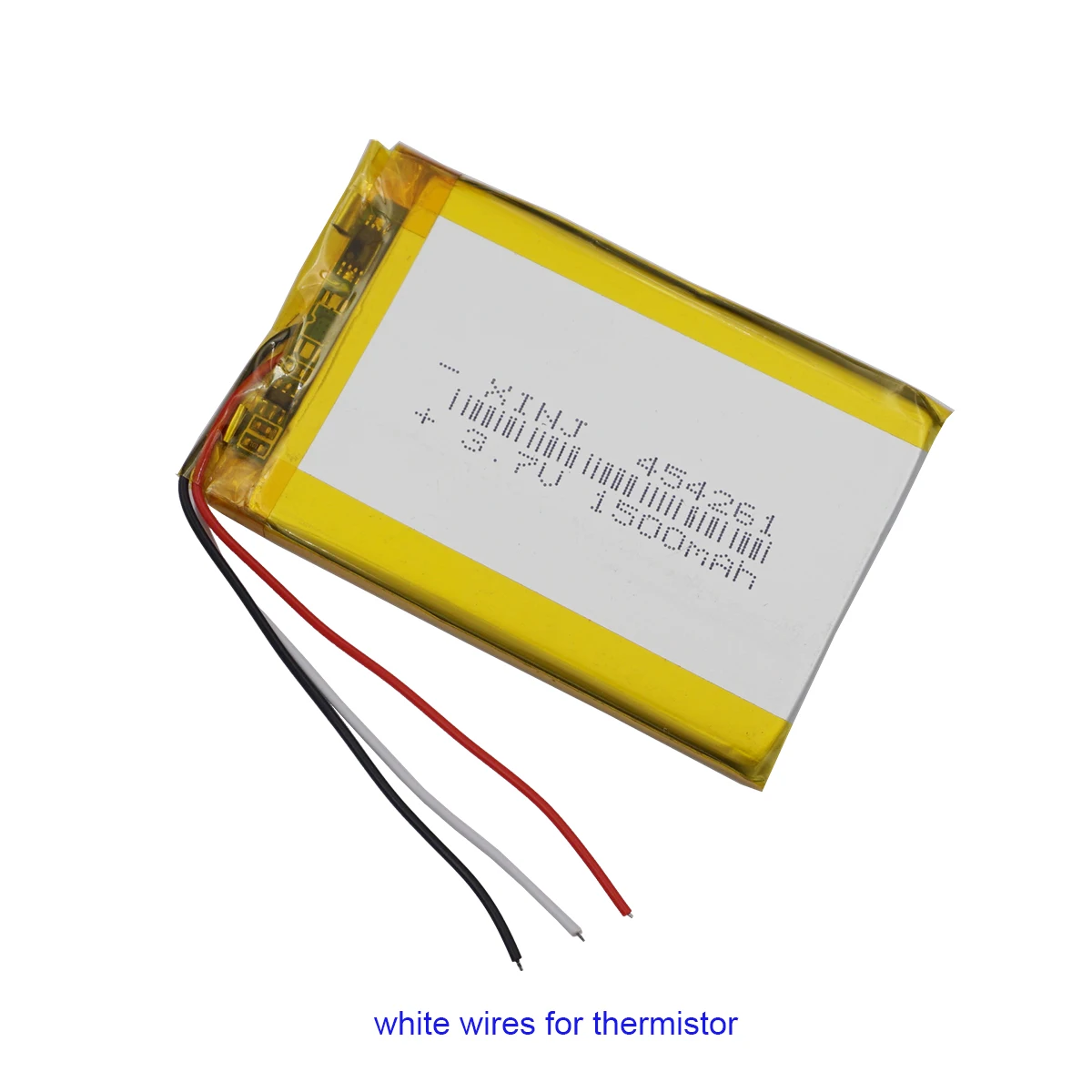 3.7V 1500 mAh 454261 Polymer Li Lithium Lipo Battery Thermistor 3 Wires  For Camera MP4 Driving Recorder DIY Bluetooth Speaker