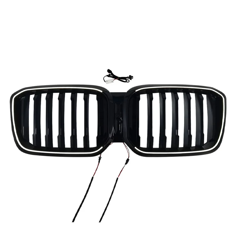 For 2022-2024 BMW X3 G01, Single Line LED Illuminated Kidney Grille, PC Construction, Snap-on Direct Fit Replacement