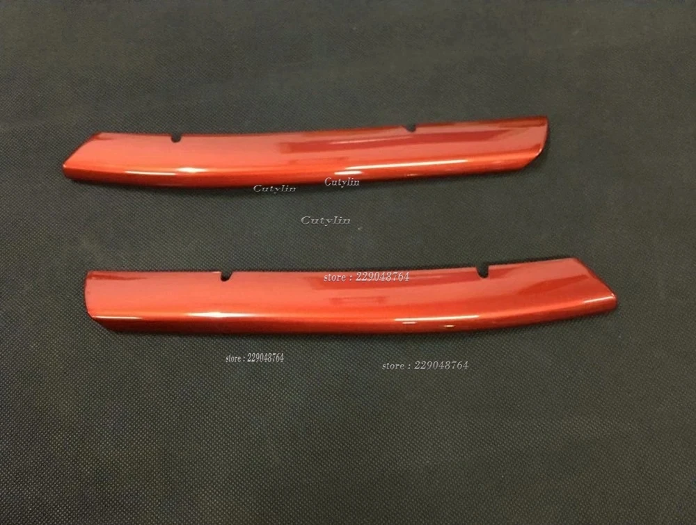 For Mazda CX-5 CX5 CX-8 2017-2020 2021 ABS Red Front Lower Bumper grille trims Car body protection Grid Grille Around styling view 3