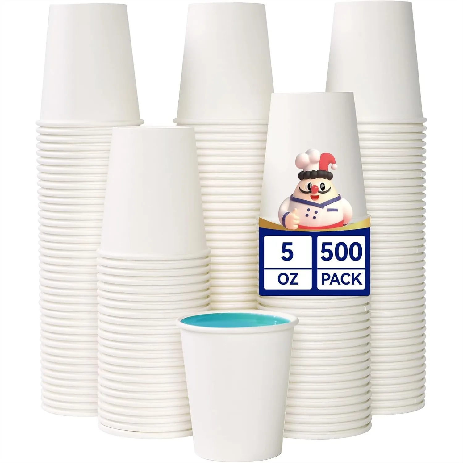 

500 Count 5 oz Paper Cups for Bathroom, Disposable Drinking Cups for Home Office School