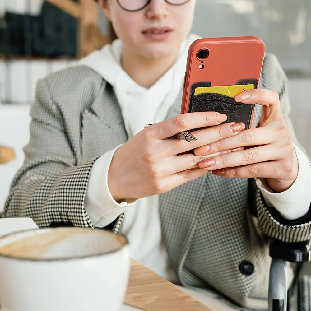 IWANTIT Sticky - Back Dual Card Holders For All Iphone Models (Set Of 2) - Not Magnetic, Ideal For Credit And Identity  Cards