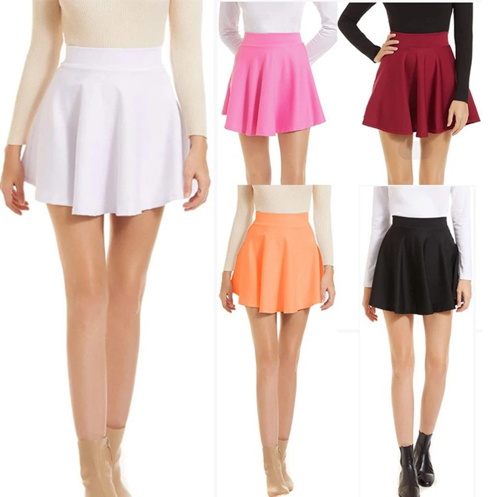 Summer Women's Style Sexy Pleated Skirt Mini Skirt Women's Fashion A-Line Vintage High-Waisted Skirt