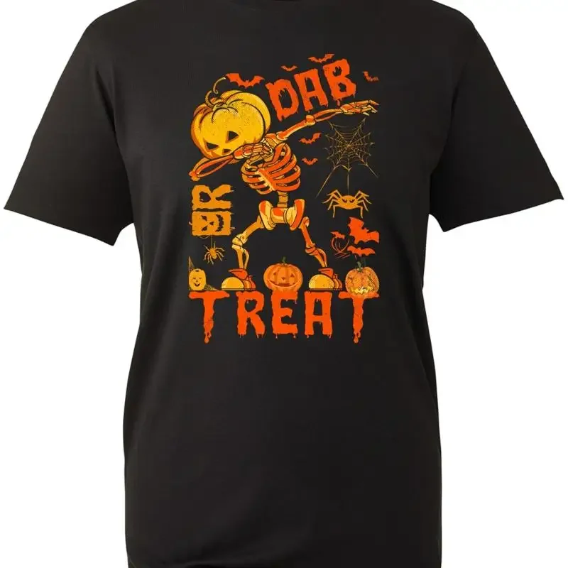 Dab Or Treat Halloween T Shirt Horror Skeleton Dabbing Dancing Nightmare Party