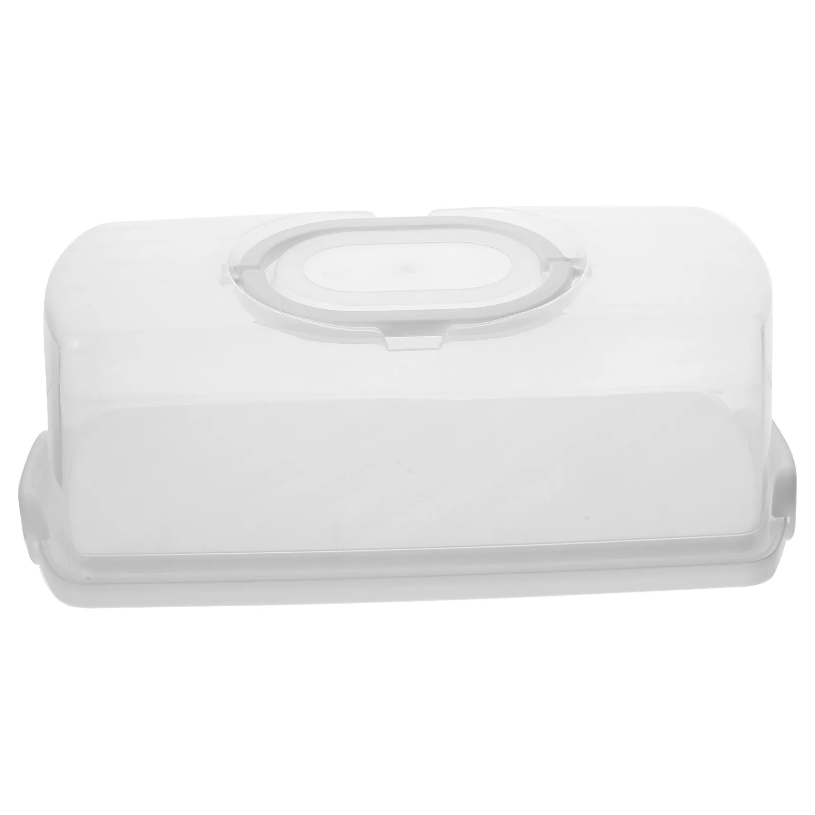 

Portable Rectangle Bread Box Airtight Cake Container White Long Loaf Keeper Food Storage Travel PicnicReusable PP Material Gift