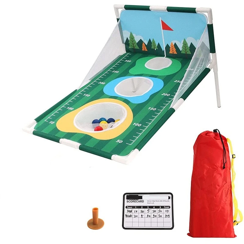 

Golf Game Set,Golf Chipping Net,Golf Target For Swing Practice With 12 Balls And Storage Bag,Fun New Golf Game