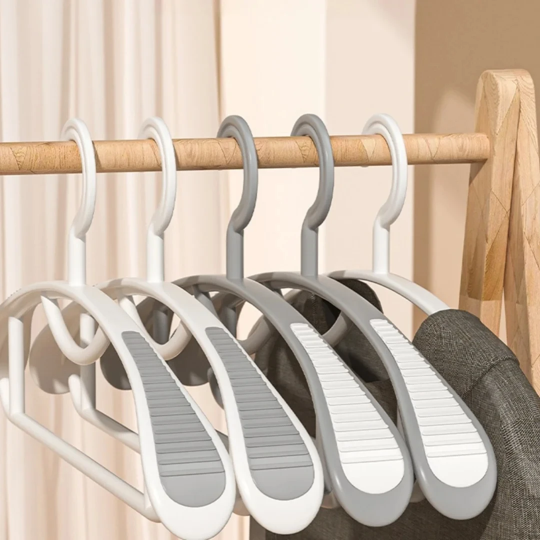 

10PCS Household Clothes Drying Hanging Rack Adult Wide Shoulder Thickened Non-slip Plastic Hangers