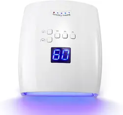 Rechargeable UV LED Nail Lamp 66W Lamp for Manicure with LCD Screen 4 Timer Settings Nail Art Manicure Tools for Home and Salon