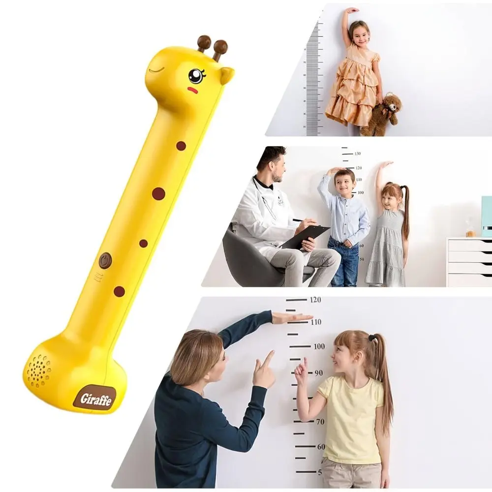 Ultrasound Stature Measurement Stick Accurate Rechargeable Electronic Height Ruler Giraffe Portable Height Measurement Scale