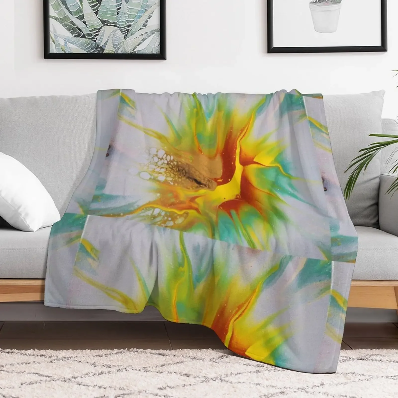 Morning Glory Throw Blanket Cozy Napping Blanket Gift for Mom Dad