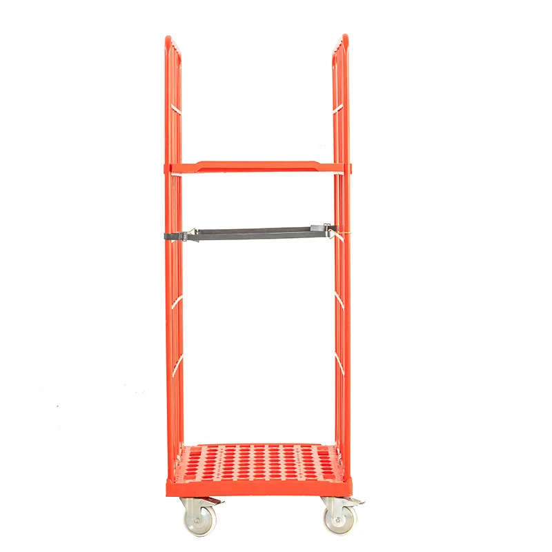 Trolley Milk Transport Logistic Trolley with Belt for Food Distribution Heavy Duty Two Sides Detachable Roll Cage Cargo
