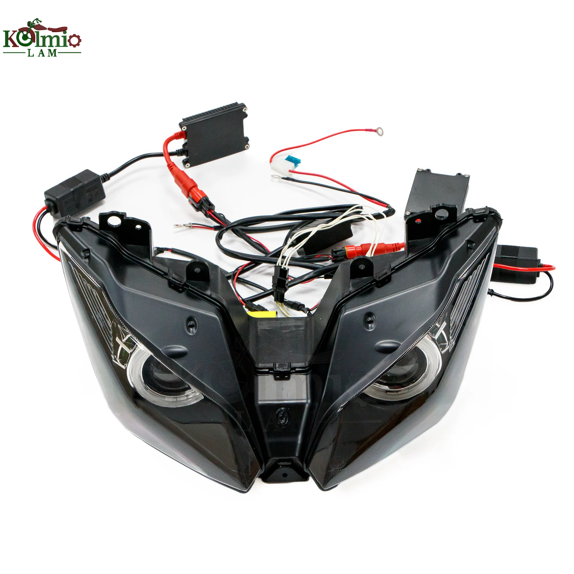 Factory Hot Selling Suitable for Kawasaki Ninja 300 Ninja 250 13-17 Years Motorcycle Headlights Assembly Angel Eye