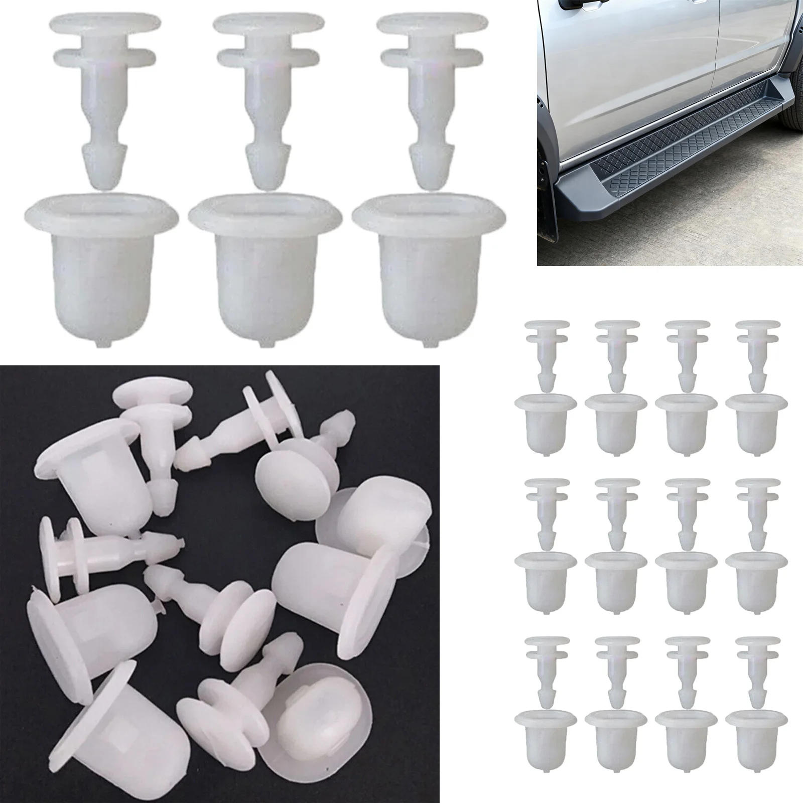10-50PCS Durable Rubber Door Lower Guard Trim Fixing Parts Clips For Nissan Paladin/Navara/Old Bluebird/Livina Geniss