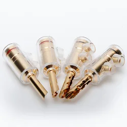 4PCS BFA Banana Connector Banana Plug Adapter Wire Speaker Audio Cable Connectors
