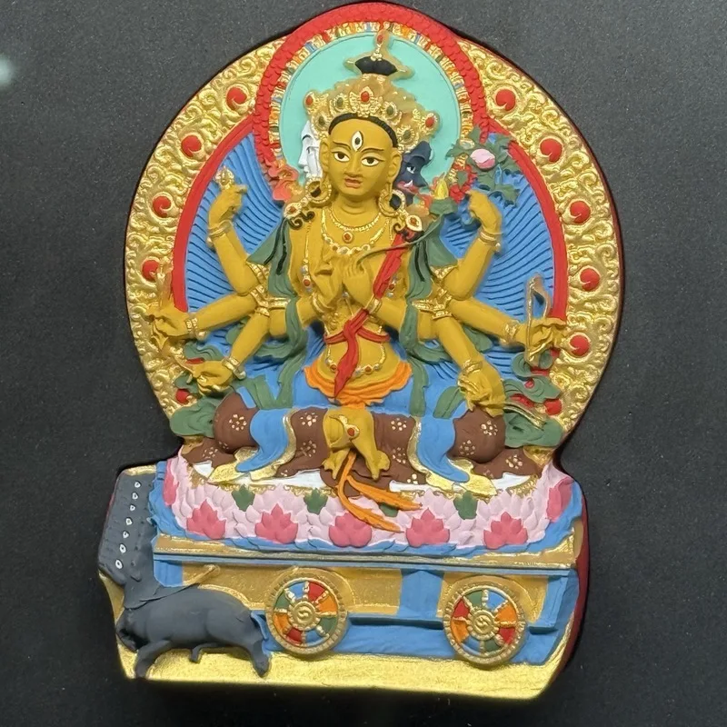 Tangka ornaments, black-god pharmacist Vajra, customizable images, Tibetan-style decorative items, thangka display stands, whole