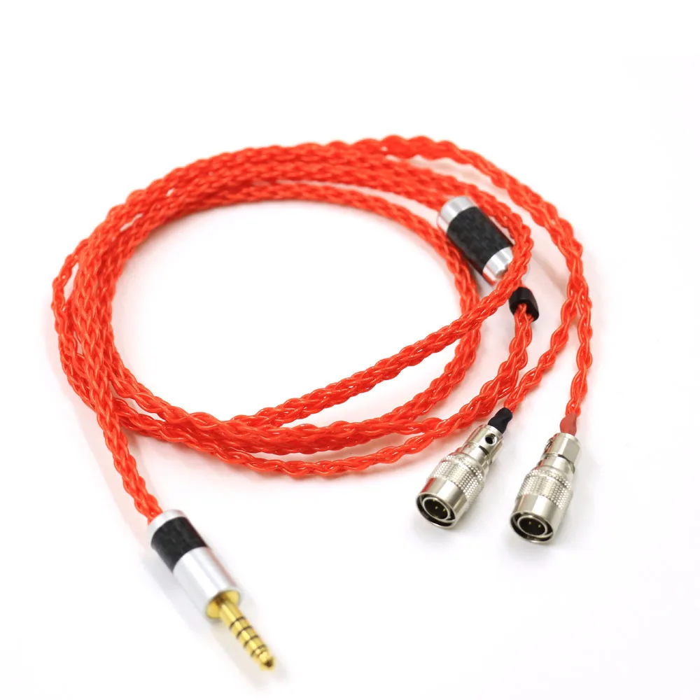 High Quality 2.5/3.5/4.4//4pin XLR Balanced Silver Plated Earphone Headphone Upgrade Cable For Mr Speakers Ether Alpha Dog Prime