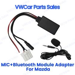 For Mazda 2 3 5 6 MX5 RX8 Car Radio Wireless Updatelist Bluetooth 5.0 Module Aux Adapter Music Audio Adapter With MIC Microphone