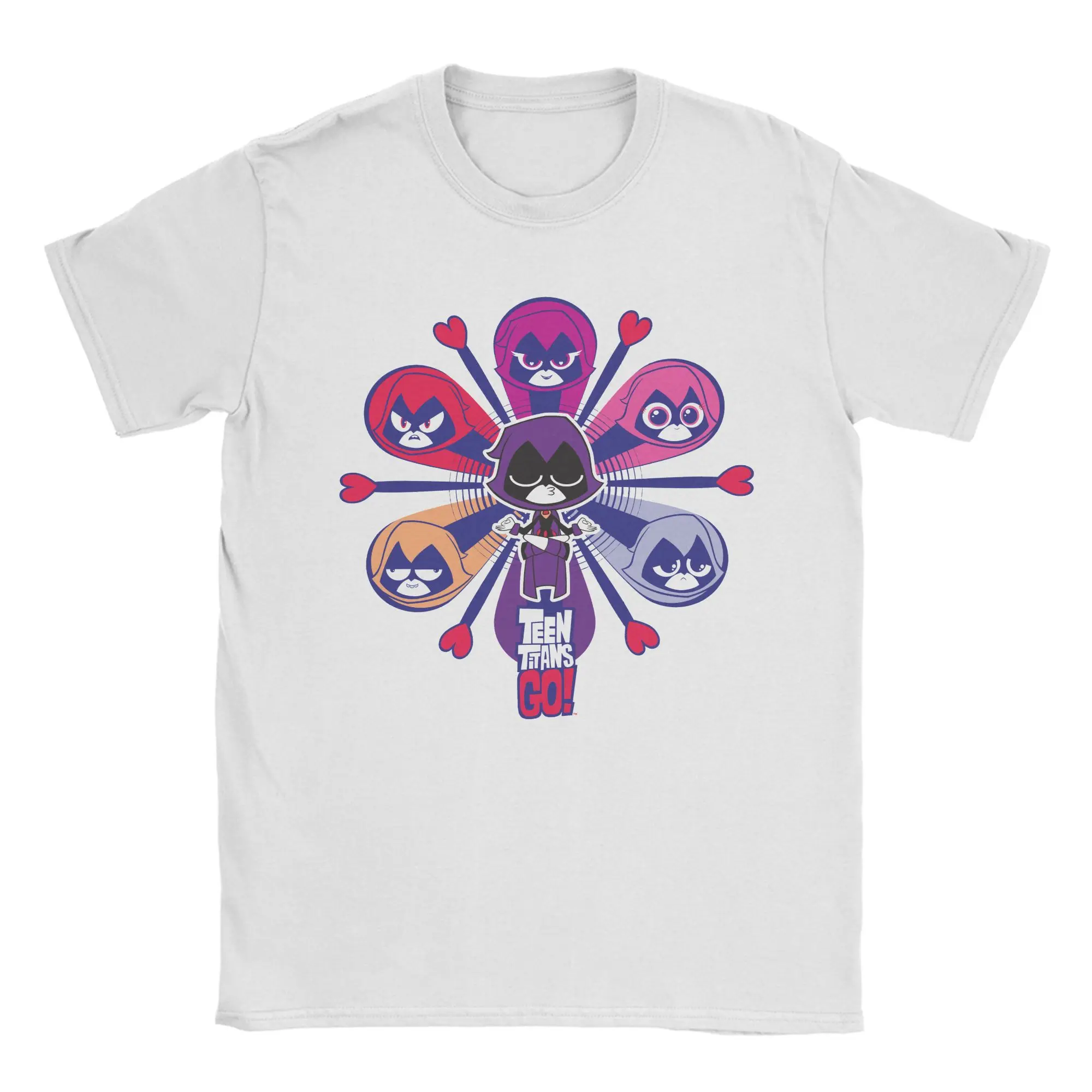 camisetas-masculinas-e-femininas-adolescentes-titas-go-raven's-emoticlones-camisetas-de-algodao-novidade-manga-curta-o-pescoco-camisetas-tamanho-grande