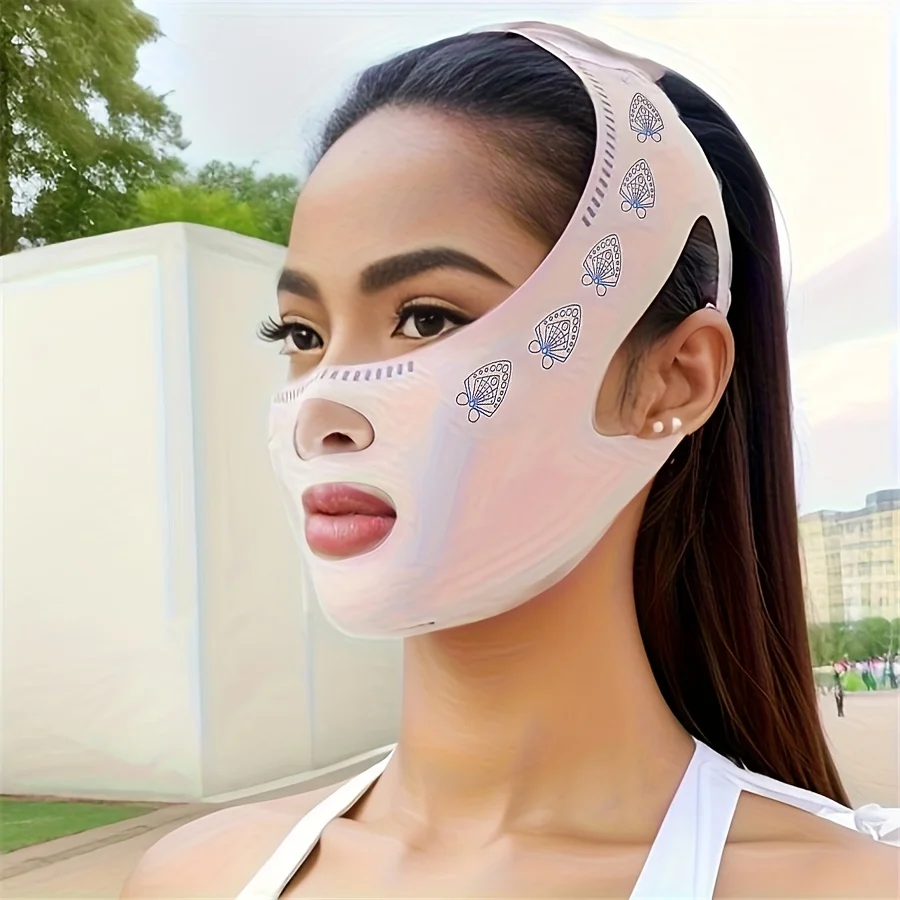 Single Piece Face Lifting Bandage Breathable Slimming Mask