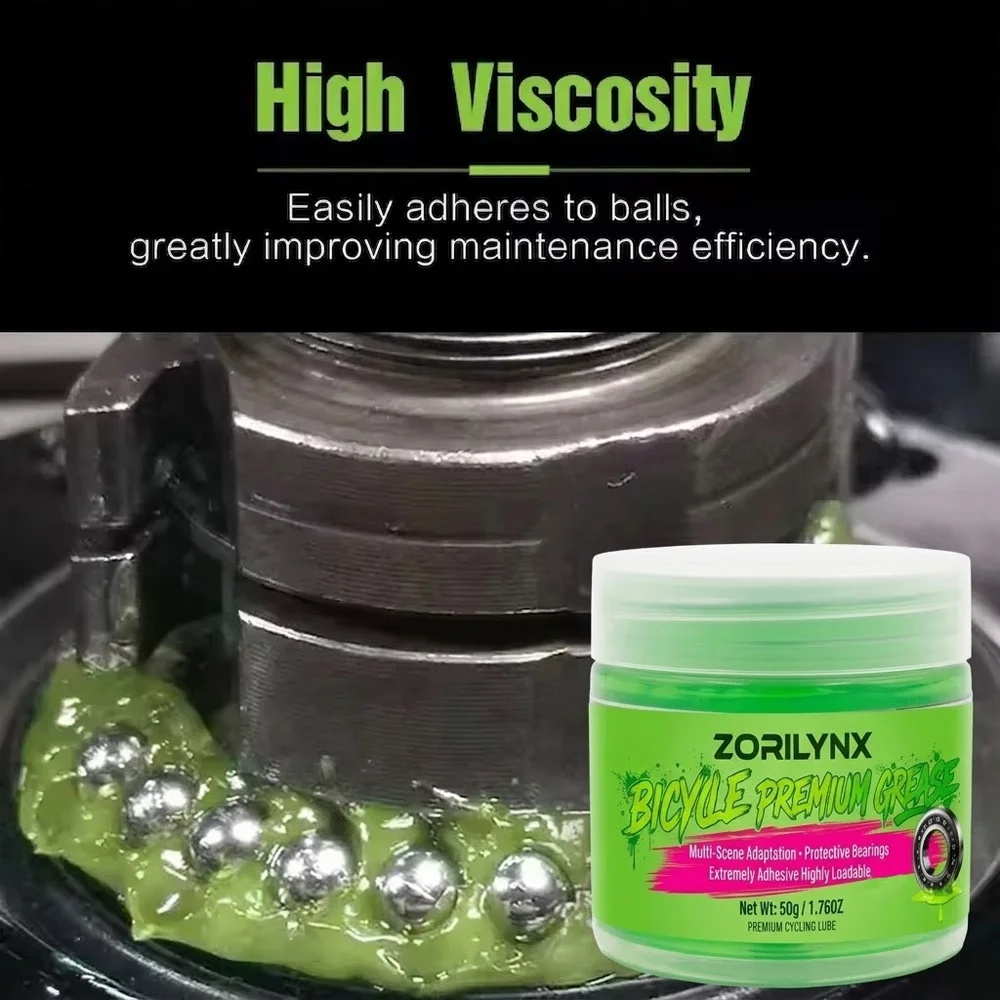 50g Waterproof Bicycle Bearing Grease Green Lube for Hubs BB Headset MTB Road Bike Maintenance Component Synthetic Lubricant Oil view 6