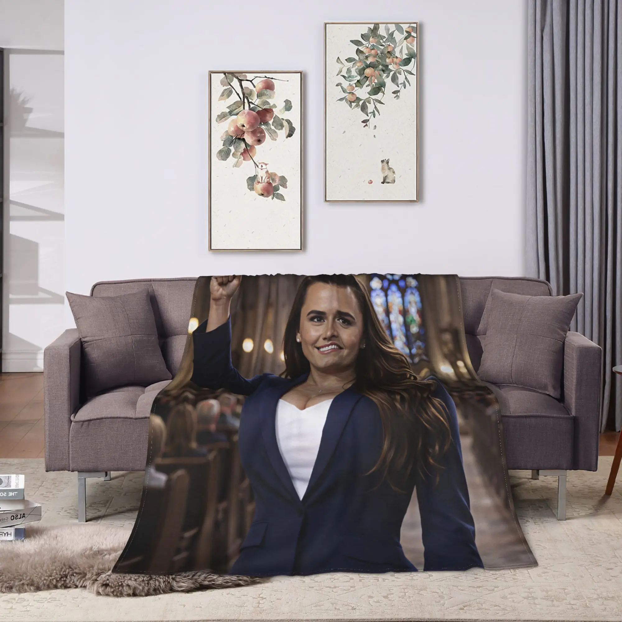 Comfortable Throw Blanket Travel Charlie Kirk Church Power Pose Meme Blanket Flannel Bedspread For Sofa Home Sofa Bed Cover