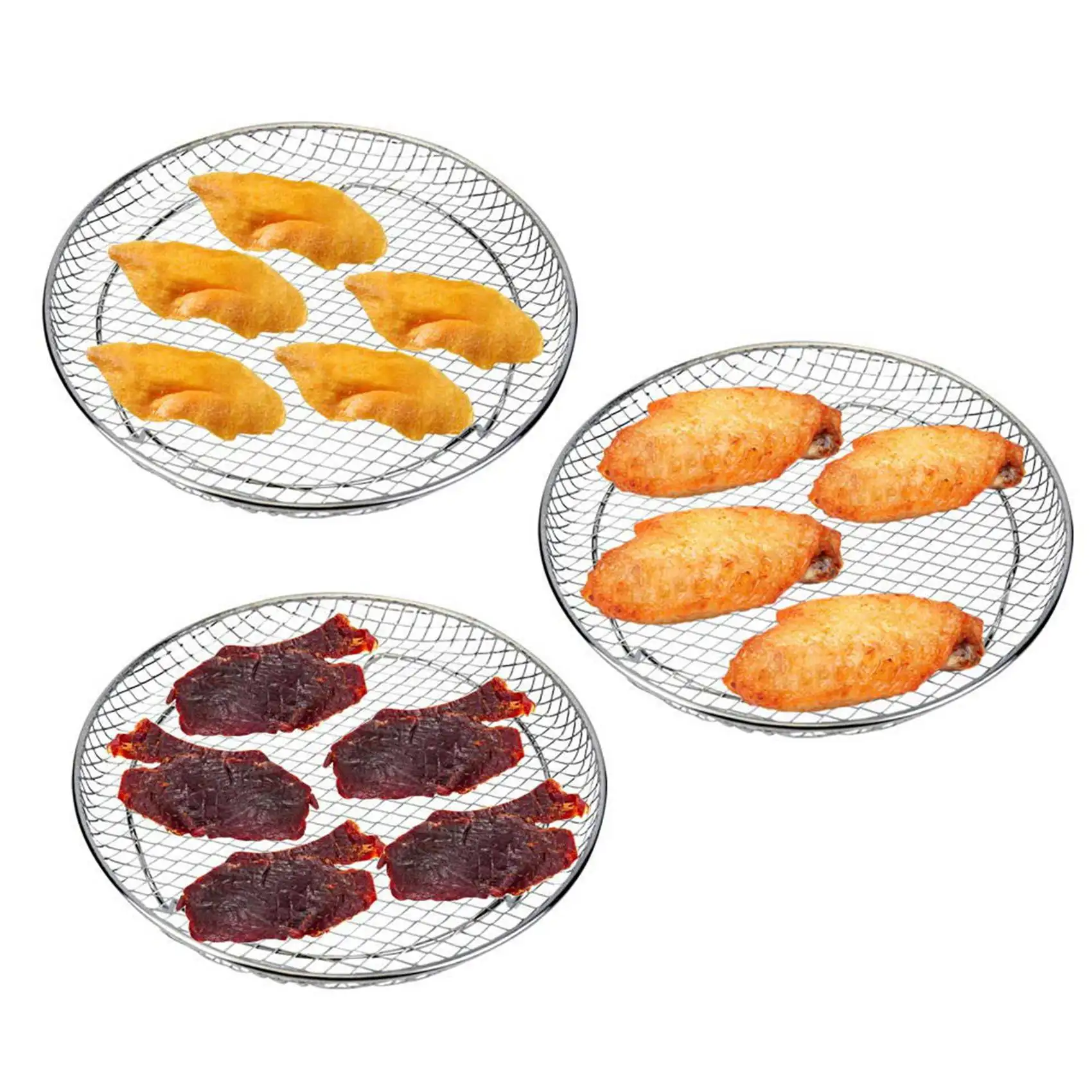 A005-6X Air Fryer Accessories Three Stackable Racks For Gowise Phillips USA Cozyna Ninja Air Fryer,Air Fryer Rack