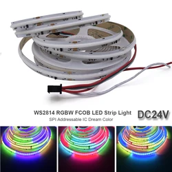 WS2814 RGBW COB LED stirp light 784LEDs/m SPI Addressable IC Dream color 10mm wide PCB WS2811 High Flexible FOB COB Lights DC24V