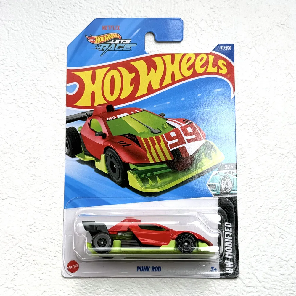 

Металлическая литая модель автомобиля Hot Wheels 2025 Punk Rod Red, масштаб 1:64