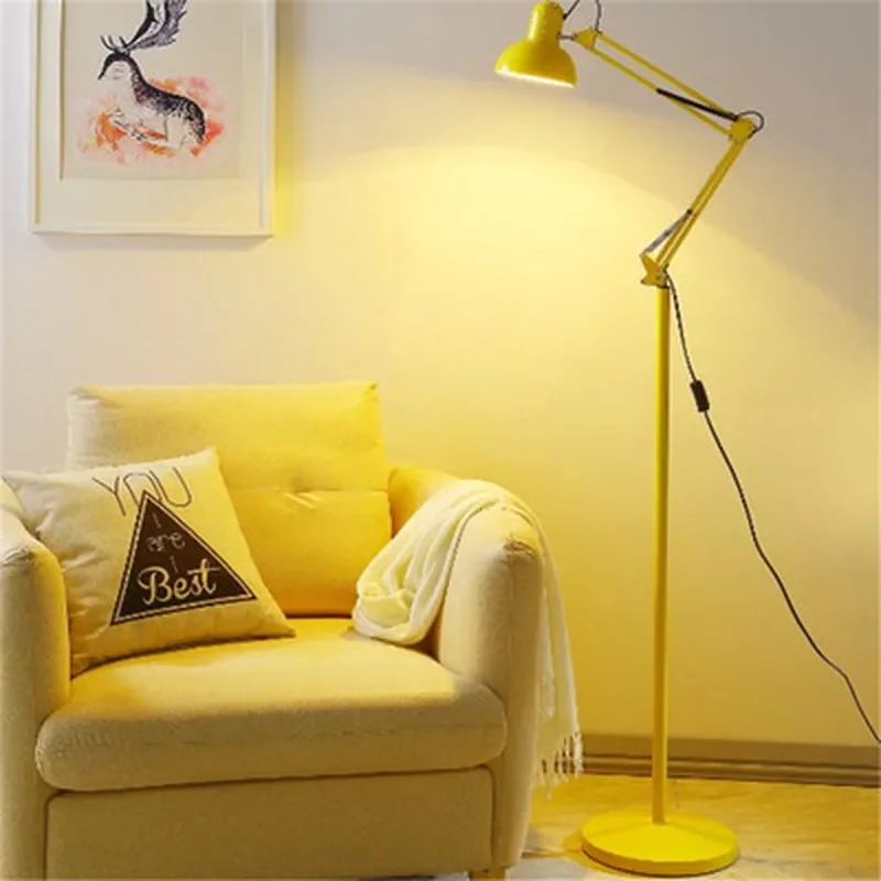 Vintage Floor Lamp Bedside Table Living Room Stand Light Foldable Bedroom Gaming House Sofa Decoration Standing Home Appliance