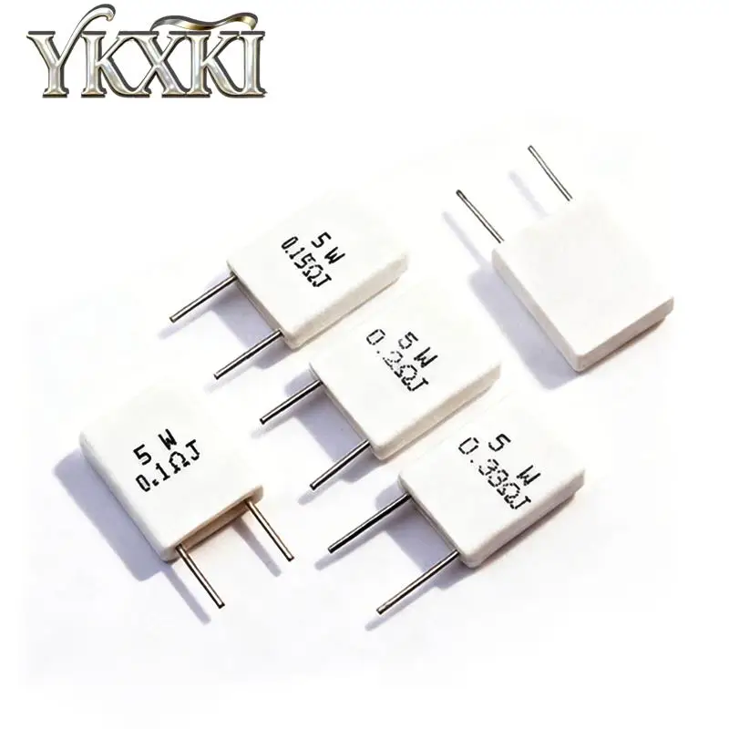 10PCS BPR56 MPR 5W 0.005R ~ 100R Ohm 0.01R 0.05R 0.1R 0.2R 0.25R 0.3R 0.5R 47R Non inductive Ceramic Cement Resistor Resistance view 3