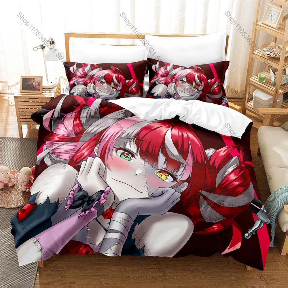 Zombie Girl Kureiji Ollie Bedding Set 3Pcs Duvet Cover Pillowcase Fans Gift Bedroom Decor Anime Bedroom Decor For Fans
