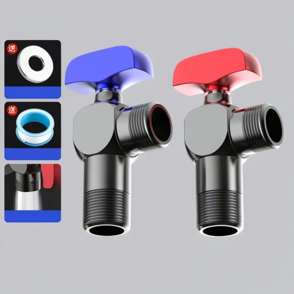 Heavy Duty Brass Angle Stop Valve Fast Opening Water Flow Control For Bathroom Kitchen Sink Toilet Plumbing Fittings