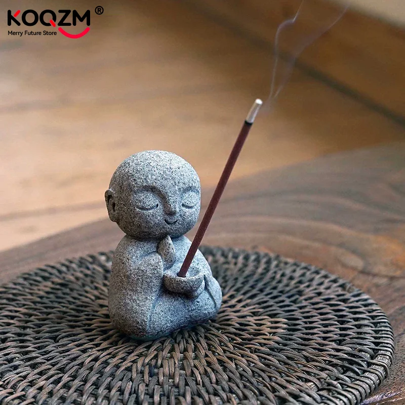Incense Cone Holder - Japanse Jizo-monnik wierookhouder voor stokjes, Zen-monnik