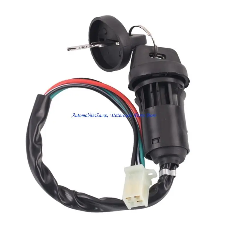 H7BD Motorcycle 4 Wire Ignition Switch with Keys for ATV Go Kart Scarkbling Universal