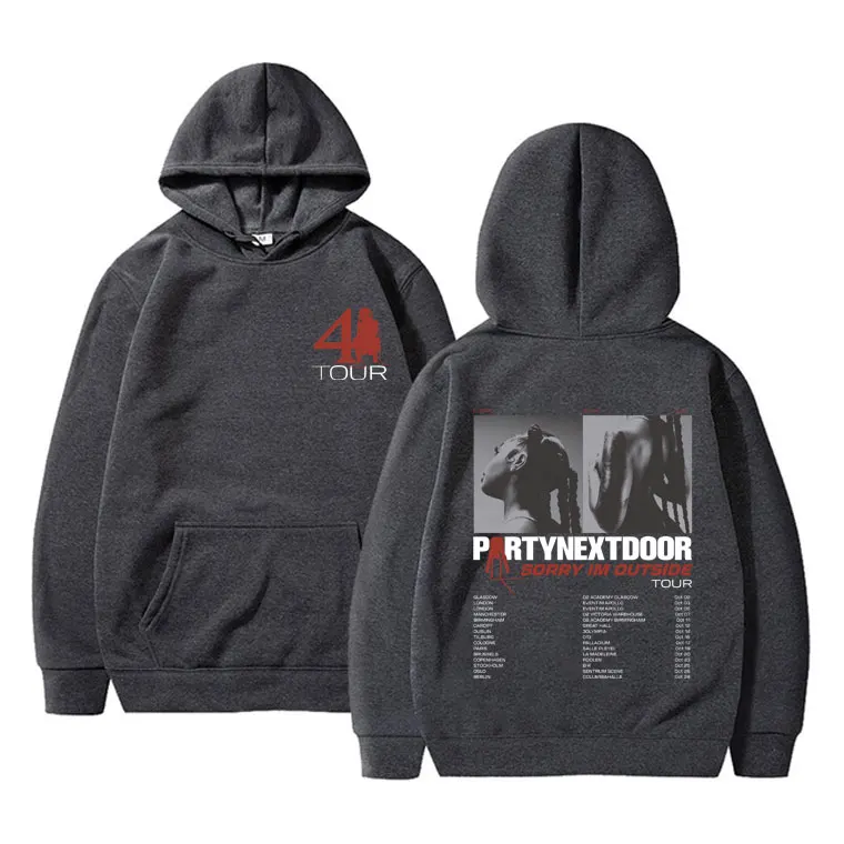 Rapper Partynextdoor PARTYNEXTDOOR 4 Tour Graphic Hoodie Real Woman Merch Tracksuit Men Women Hip Hop Vintage Oversized Hoodies