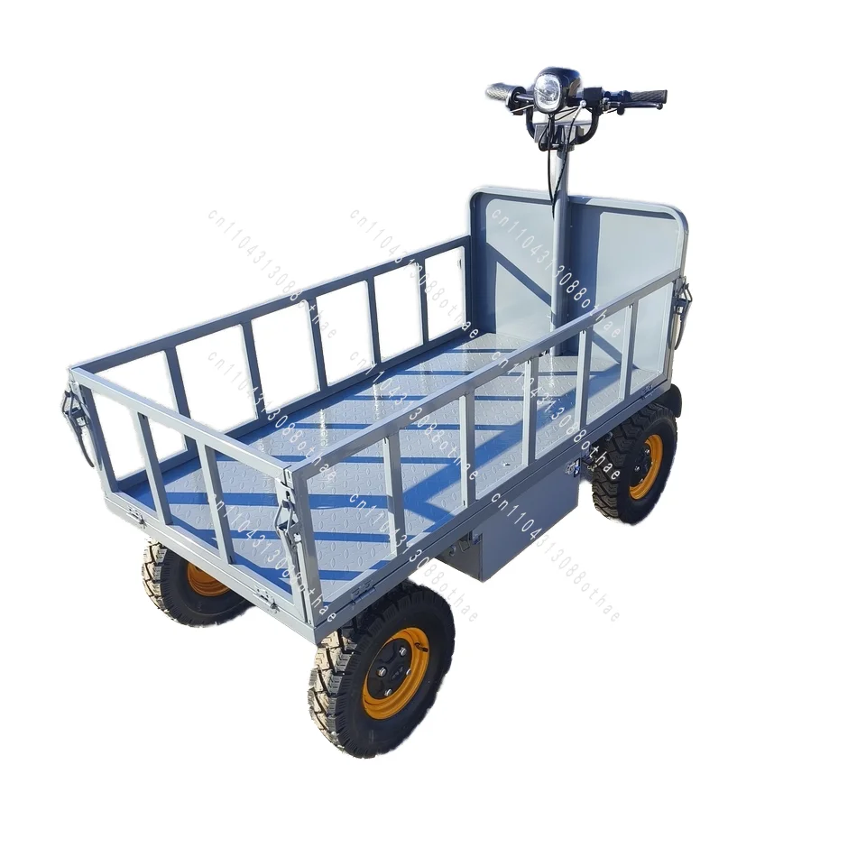 Thickened Flatbed Trolley Truck Sorting with Guardrail Trailer Silent Trolley Truck Handling Tools