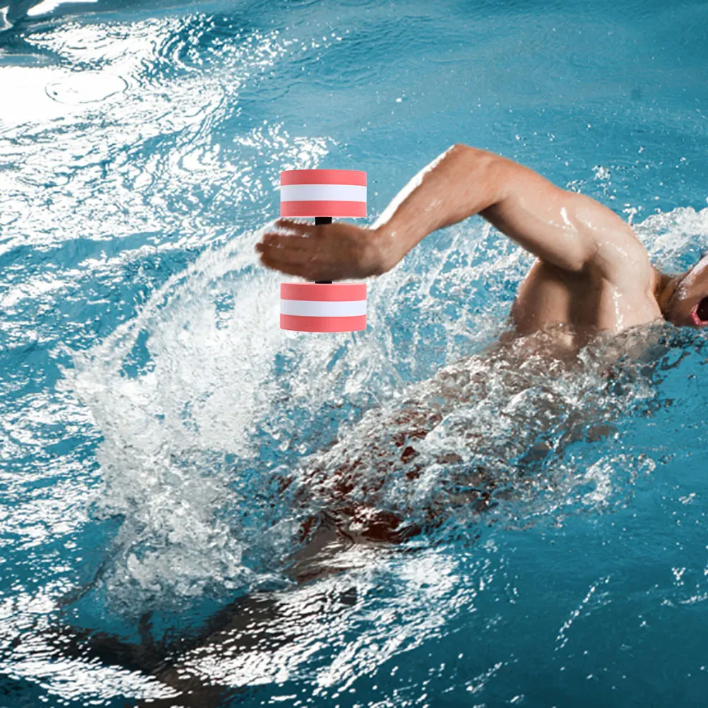 

2Pcs Foam Dumbbells Lightweight Floating Eva Pool Aerobics Water Weights Kids Swim Training Accessories Durable Fast Dry Storage